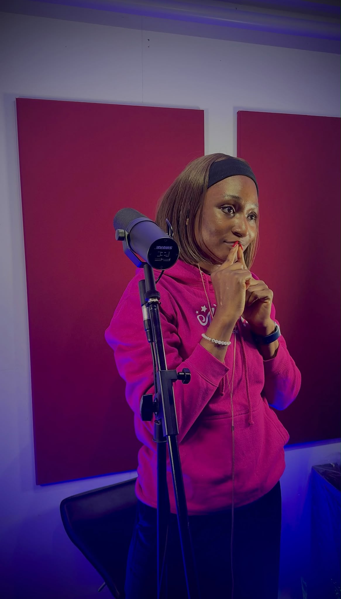 Olaide Bisola in the studio